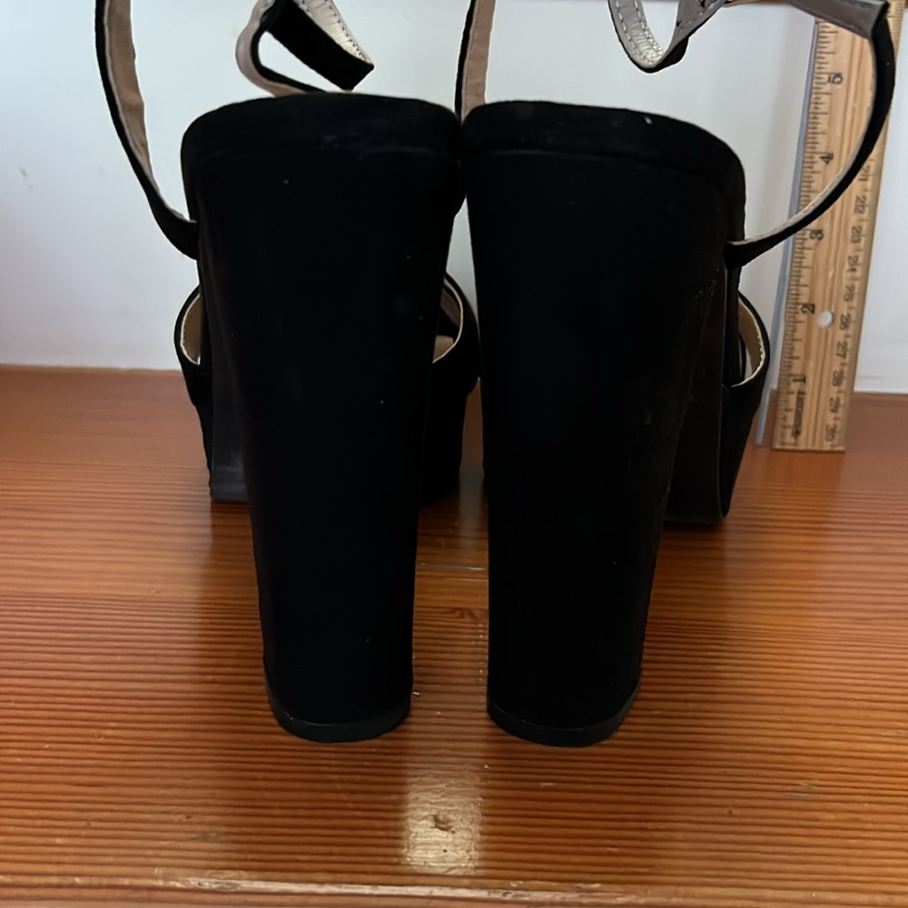 Charlotte Russe Zoe Black Platform Heels 9 - Picture 5 of 6